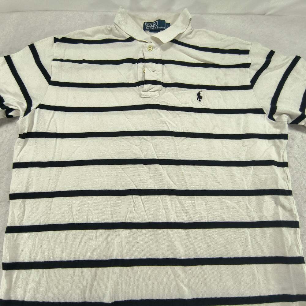 Polo by Ralph Lauren Short Sleeve Collared Polo Shirt Mens Size Large L White